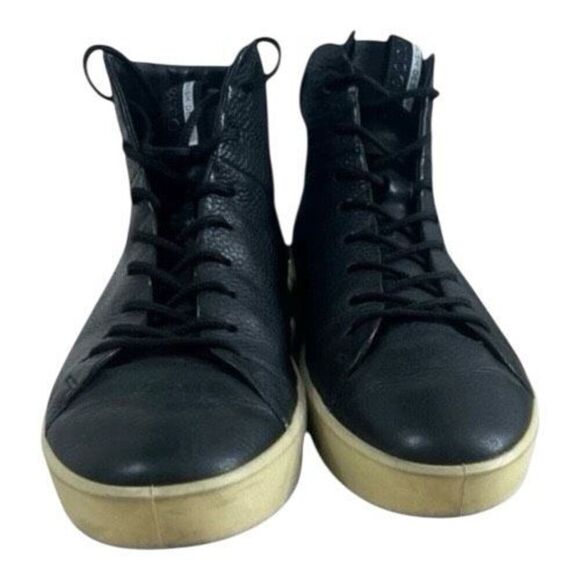 Ecco Danish Design Men Leather High Top Shoes Size 42 (US 9) Lace Up Black main image 6